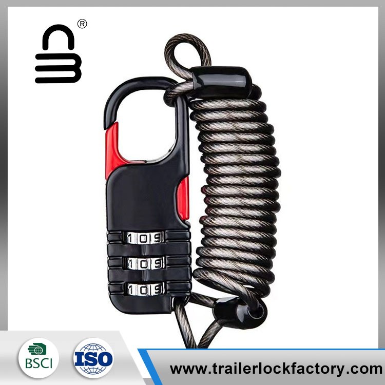 Zámek na helmu z drátěného lana